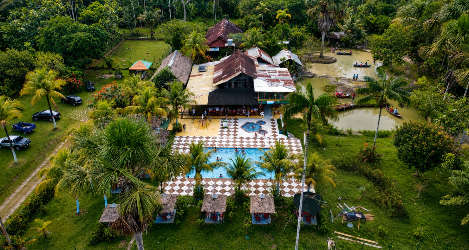 Vista aérea de Las Amazonas Balneario & Restaurante