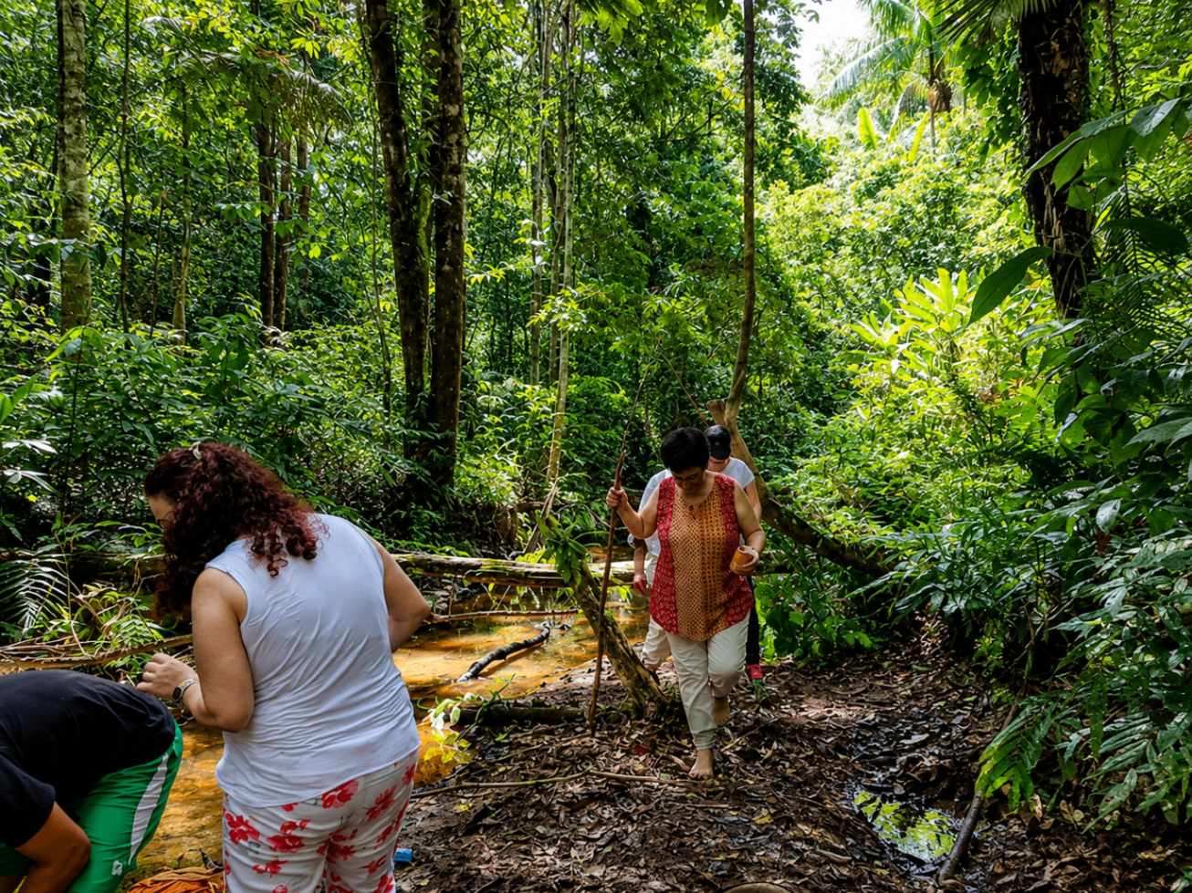 Camino en la selva tropical